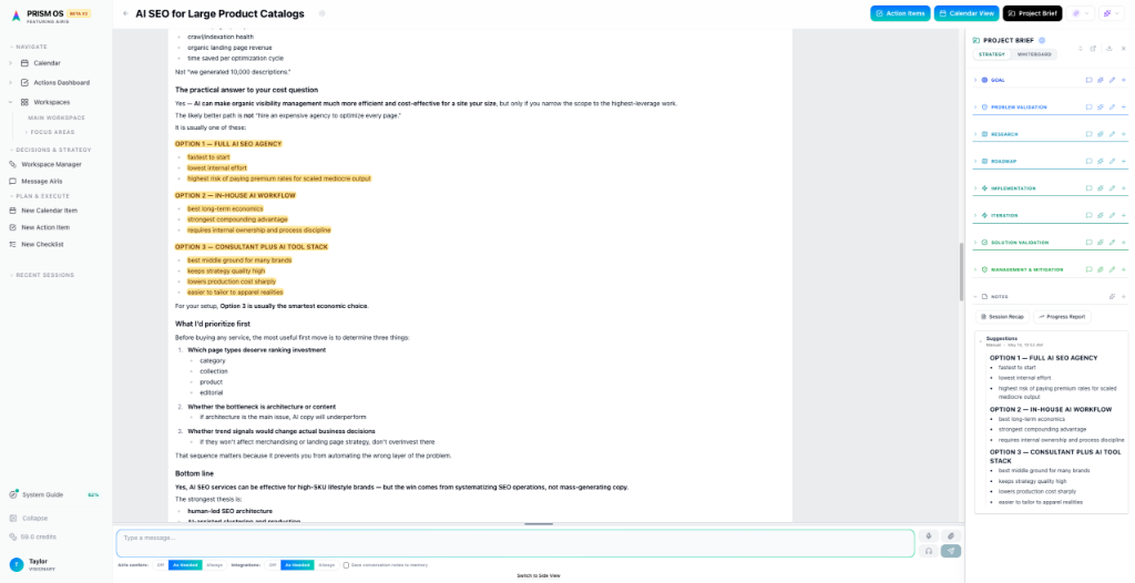 Airis — AI SEO for Large Product Catalogs (priorities)